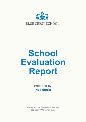 Free School Evaluation Report Template to Edit Online