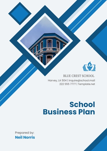 Free School Business Plan Template to Edit Online