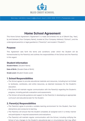 Free Home School Agreement Template to Edit Online Free Home School Agreement Template to Edit Online