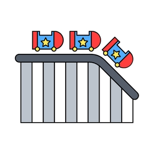 Free Roller Coaster Entertainment Icon to Edit Online
