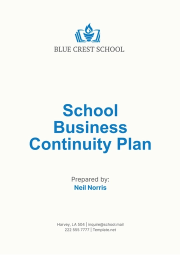 Free School Business Continuity Plan Template to Edit Online