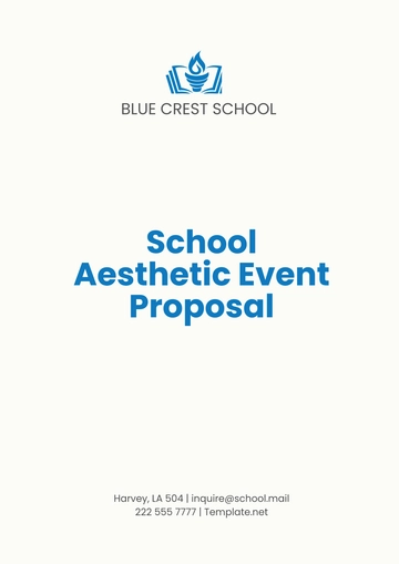 Free School Aesthetic Event Proposal Template to Edit Online