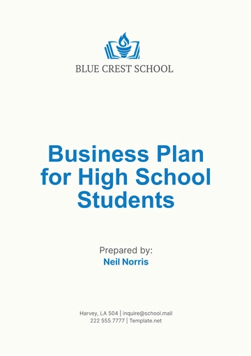 Free Business Plan for High School Students Template to Edit Online