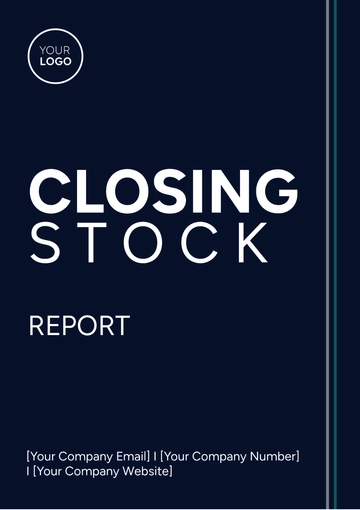 Free Closing Stock Report Template to Edit Online