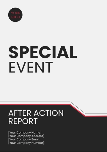 Free Special Event After Action Report Template to Edit Online