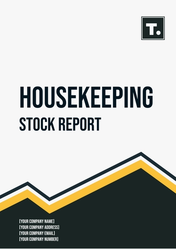 Free Housekeeping Stock Report Template to Edit Online