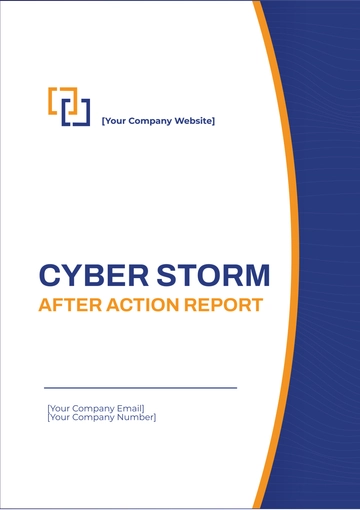 Free Cyber Storm After Action Report Template to Edit Online