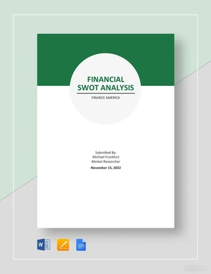 Financial SWOT Analysis Template