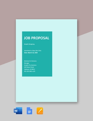 Sample Job Proposal Template