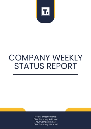 Free Company Weekly Status Report Template to Edit Online