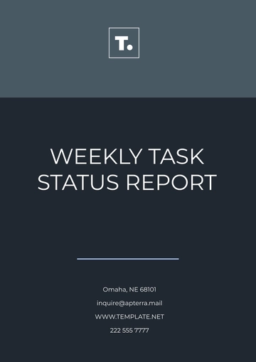 Free Weekly Task Status Report Template to Edit Online