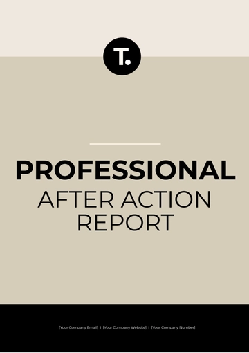 Free Professional After Action Report Template to Edit Online