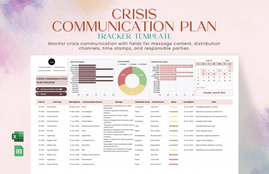 Crisis Communication Plan Tracker Template