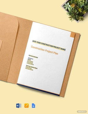Construction Project Plan Template