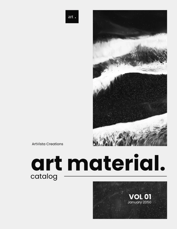 Free Art Material Catalog Template to Edit Online