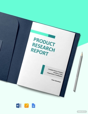 Product Research Report Template