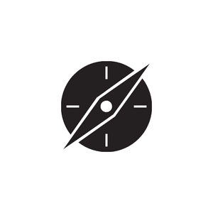Free Compass Glyph Icon to Edit Online