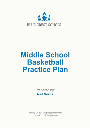 Free Middle School Basketball Practice Plan Template to Edit Online
