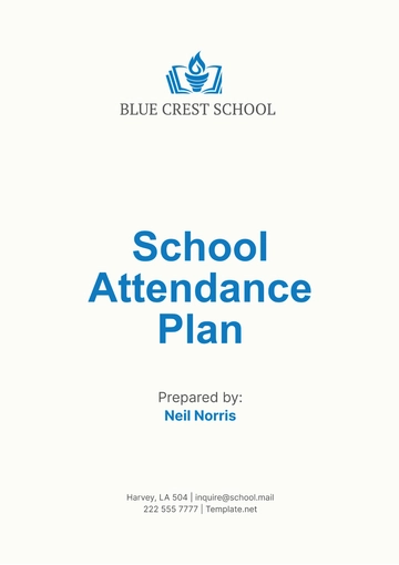 Free School Attendance Plan Template to Edit Online