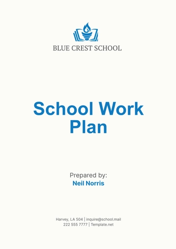 Free School Work Plan Template to Edit Online