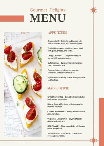 Free Menu Template to Edit Online