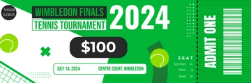 Free Tennis Ticket Template to Edit Online