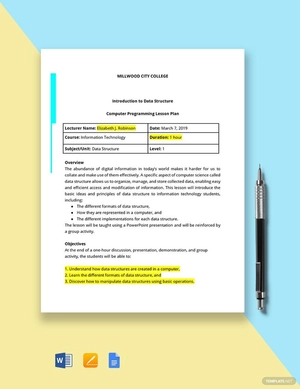 Technology Lesson Plan Template