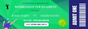 Free Surprise Tennis Ticket Template to Edit Online