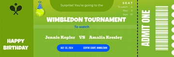 Free Birthday Tennis Ticket Template to Edit Online
