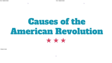 Free Causes of the American Revolution to Edit Online