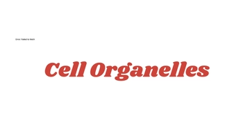 Free Cell Organelles to Edit Online
