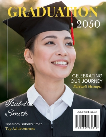 Free Graduation Magazine Template to Edit Online