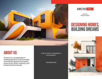 Free Architecture Commercial Tri-Fold Brochure Template to Edit Online