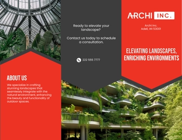 Free Architecture Landscape Brochure Template to Edit Online