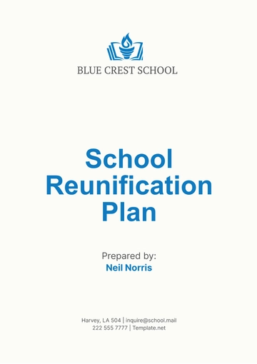 Free School Reunification Plan Template to Edit Online