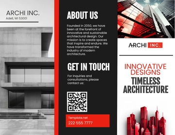 Free Architecture Portfolio Brochure Template to Edit Online