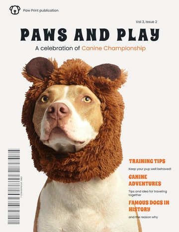 Free Dog Magazine Template to Edit Online