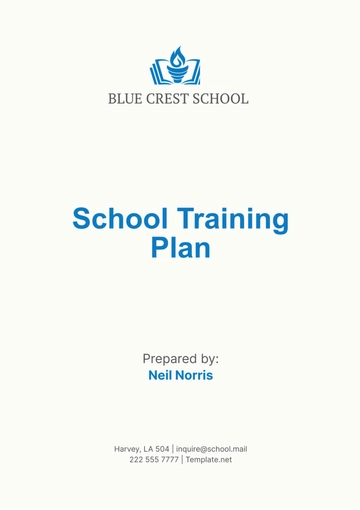 Free School Training Plan Template to Edit Online