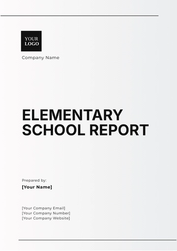 Free Elementary School Report Template to Edit Online