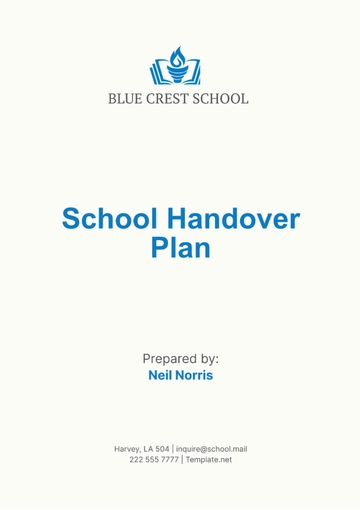 Free School Handover Plan Template to Edit Online