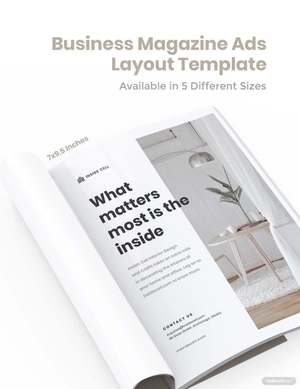 Business Magazine Ads Layout Template