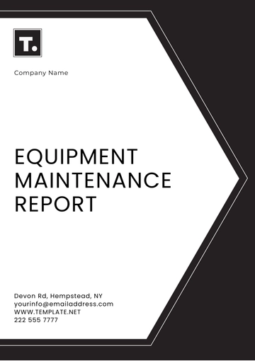 Free Equipment Maintenance Report Template to Edit Online