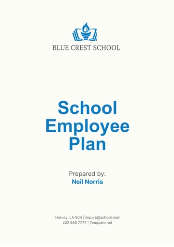 Free School Employee Plan Template to Edit Online