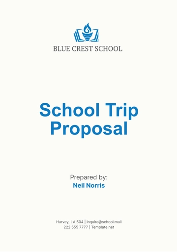 Free School Trip Proposal Template to Edit Online