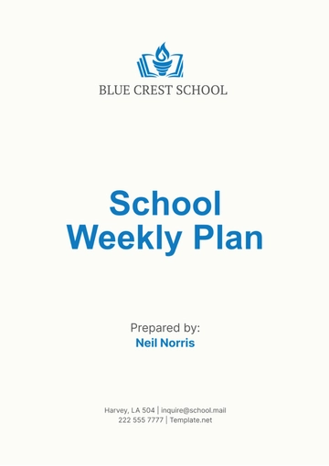 Free School Weekly Plan Template to Edit Online