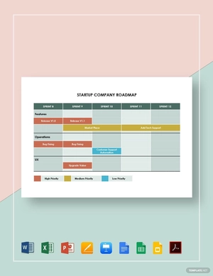 Startup Company Roadmap Template