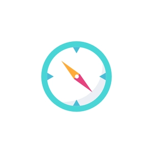 Free Flat Compass Icon to Edit Online