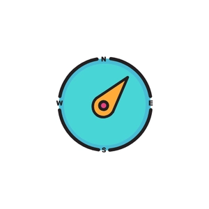 Free Northeast Compass Icon to Edit Online