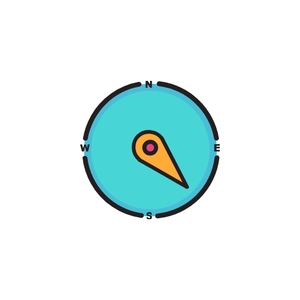 Free Southeast Compass Icon to Edit Online