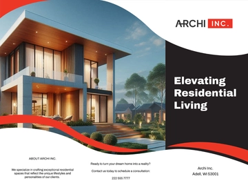 Free Residential Architecture Brochure Template to Edit Online